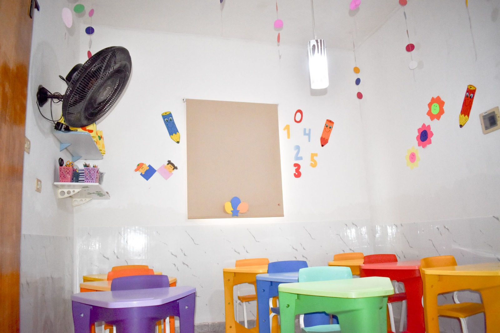 Cantinho de atividades em sala