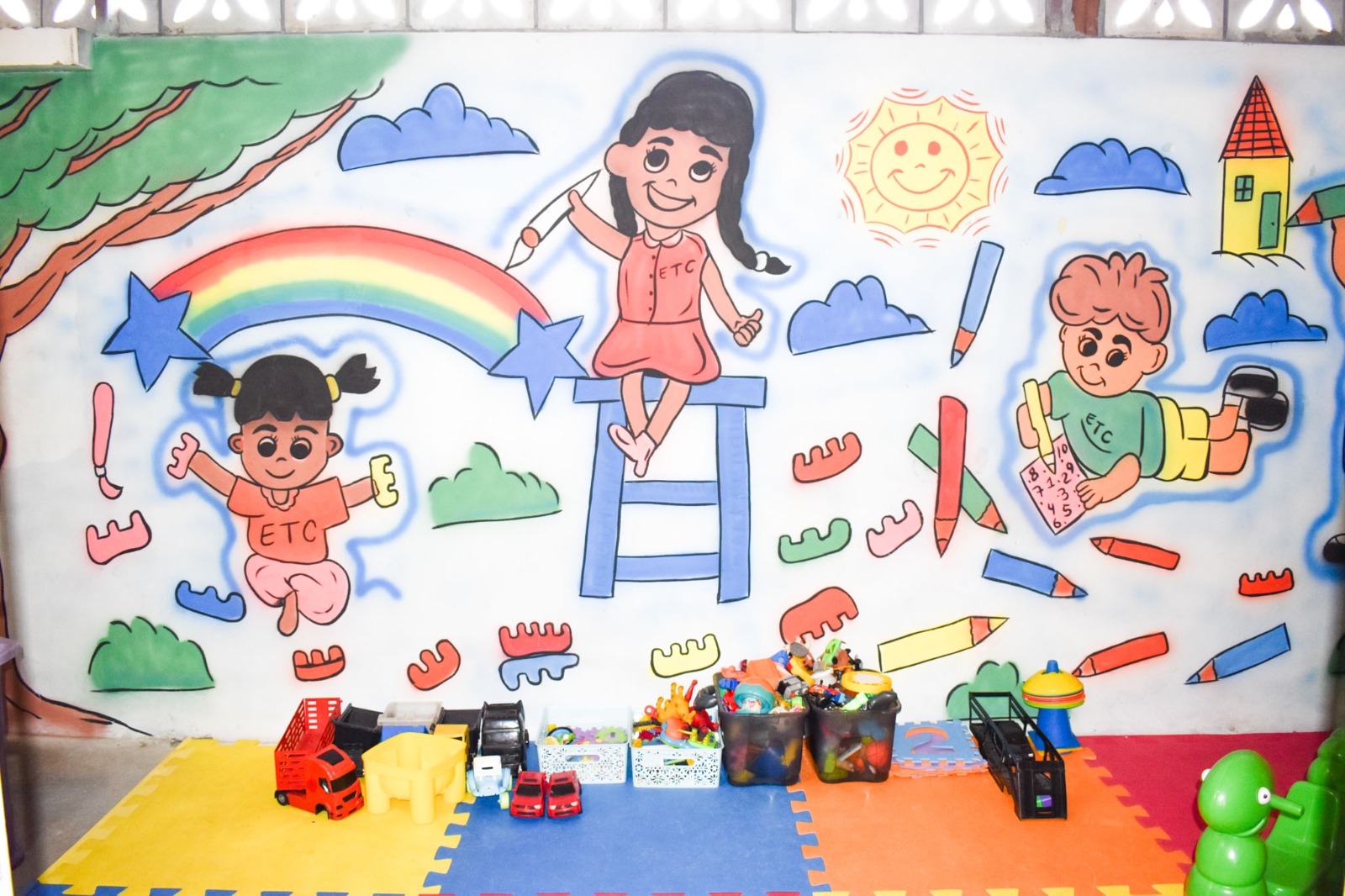 Área de recreação da escola